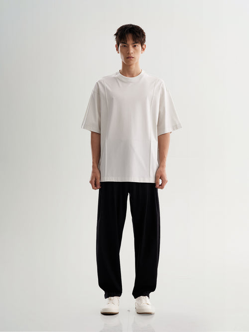 Load image 1 in gallery view. Light Gray Cotton-Blend Oversized Tee