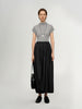 High-Waist Black Cotton Skirt