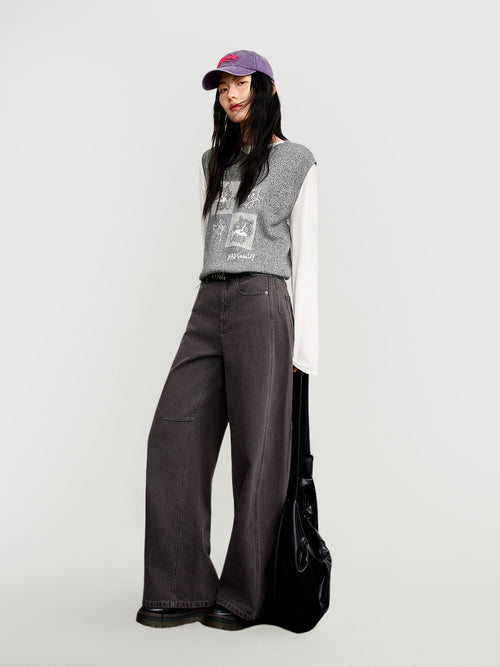 Load image 1 in gallery view. Cotton-Blend Knit Vest