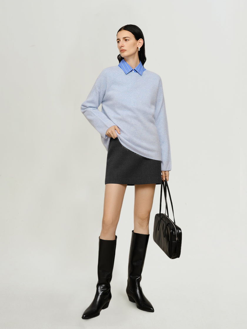 Brushed Cashmere Oversized Sweater