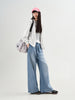 Wide-Leg Denim Trousers