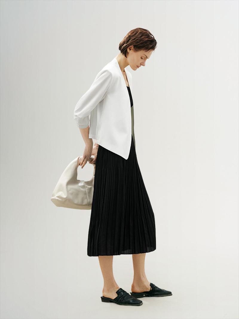 V Neck Acetate Short Jacket