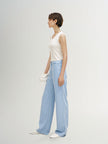 Women's Light Blue Wide Leg Denim Jeans 5E4150811