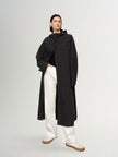Hooded Pure Cotton Trench Coat