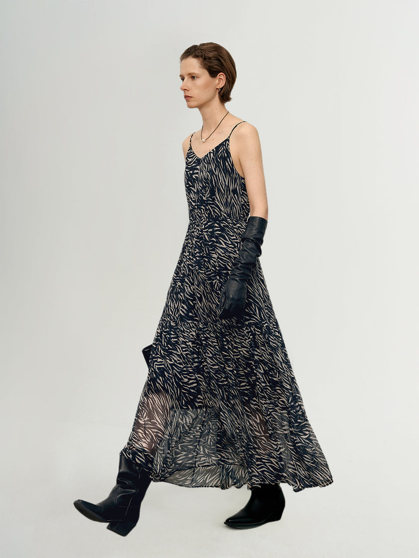 V-Neck Floral Slip Dress