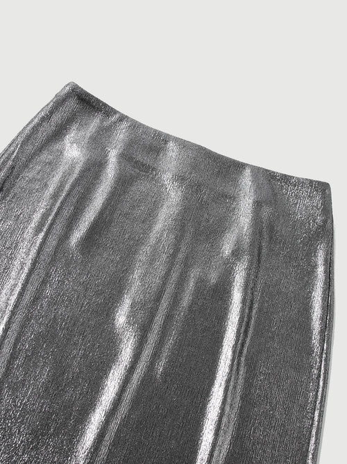 Load image 1 in gallery view. Shimmer Straight Maxi Skirt
