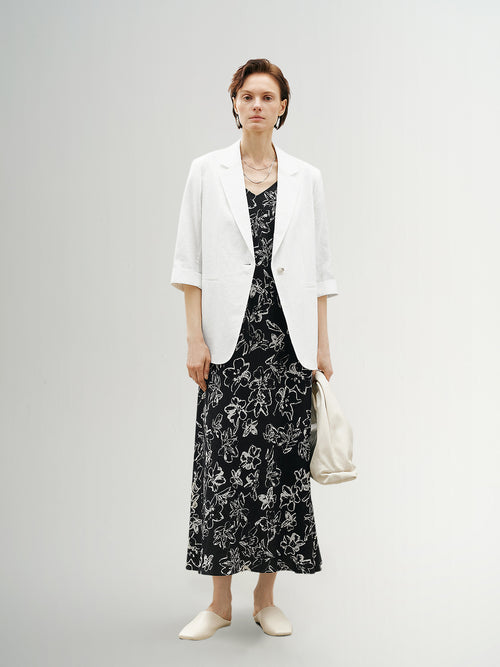 Load image 1 in gallery view. 100% Flax Blazer