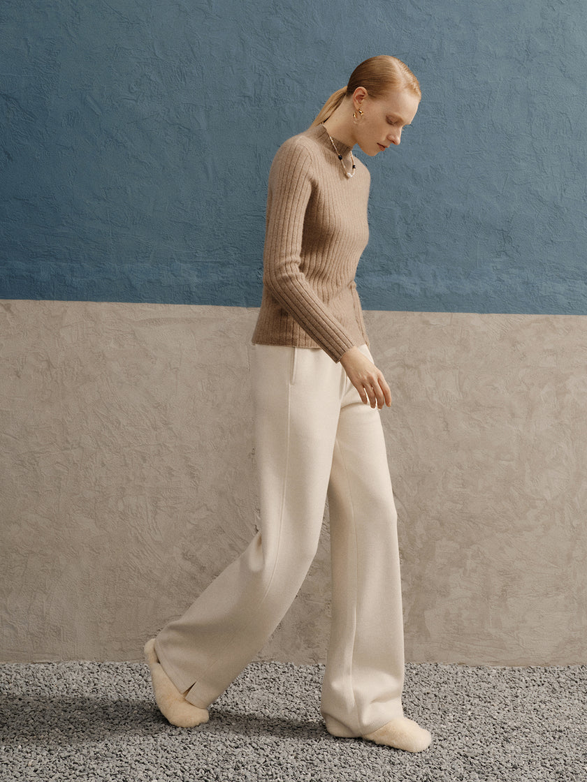 Off-White Straight Pull-On Pants