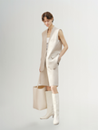 100% Linen Sleeveless Jacket