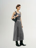 Women's Smoke Gray Pleated Design Summer Waist Skirt 5F4341331