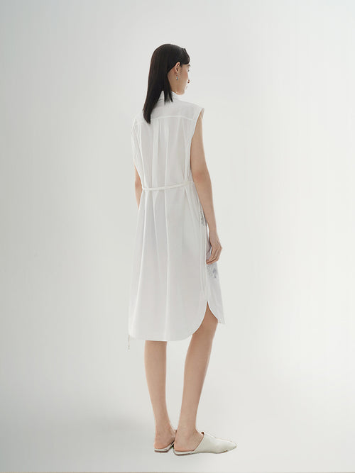 Load image 1 in gallery view. Sleeveless Straight-Cut Dress