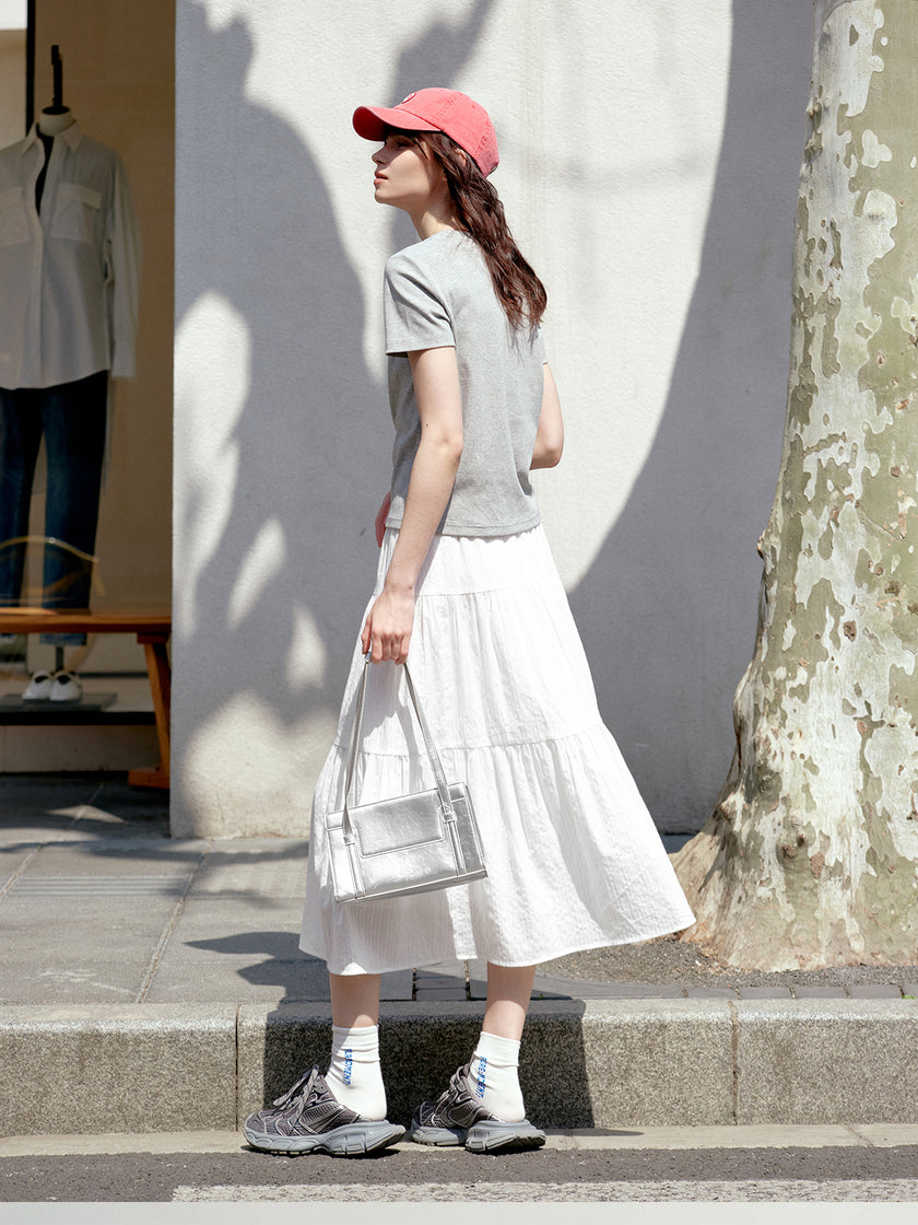 Cotton-Blend Cat Print Tee