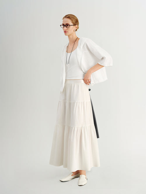 Load image 1 in gallery view. Pure Linen Hooded Jacket