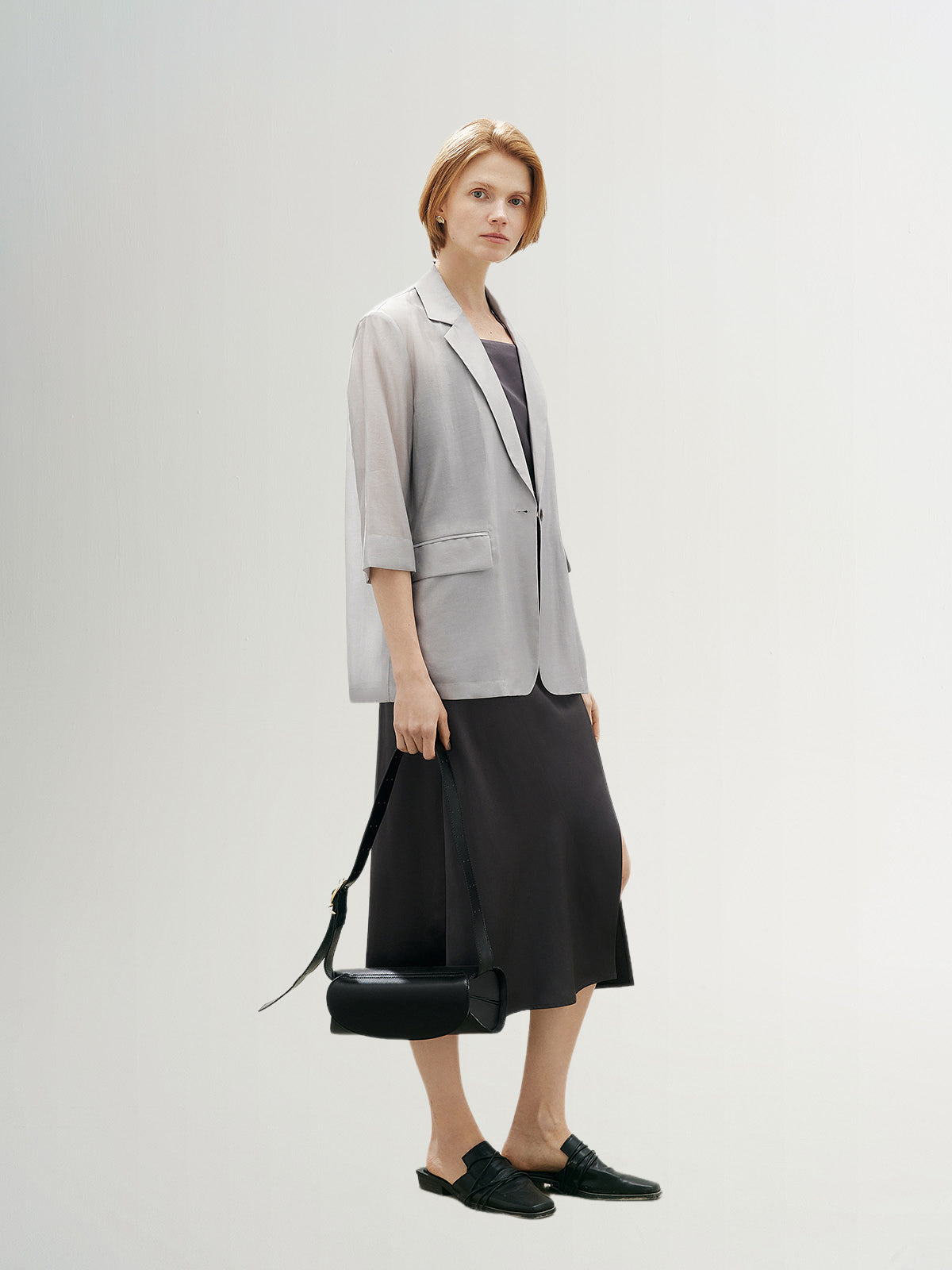 Half Sleeves Lyocell Blazer