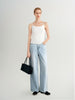 Blue Wide-Leg Jeans Pants