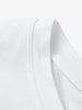 Women's Plain White Round Neck Short Sleeves  Regenerated Cellulose Fiber Yoga T-Shirt 5F8101002U