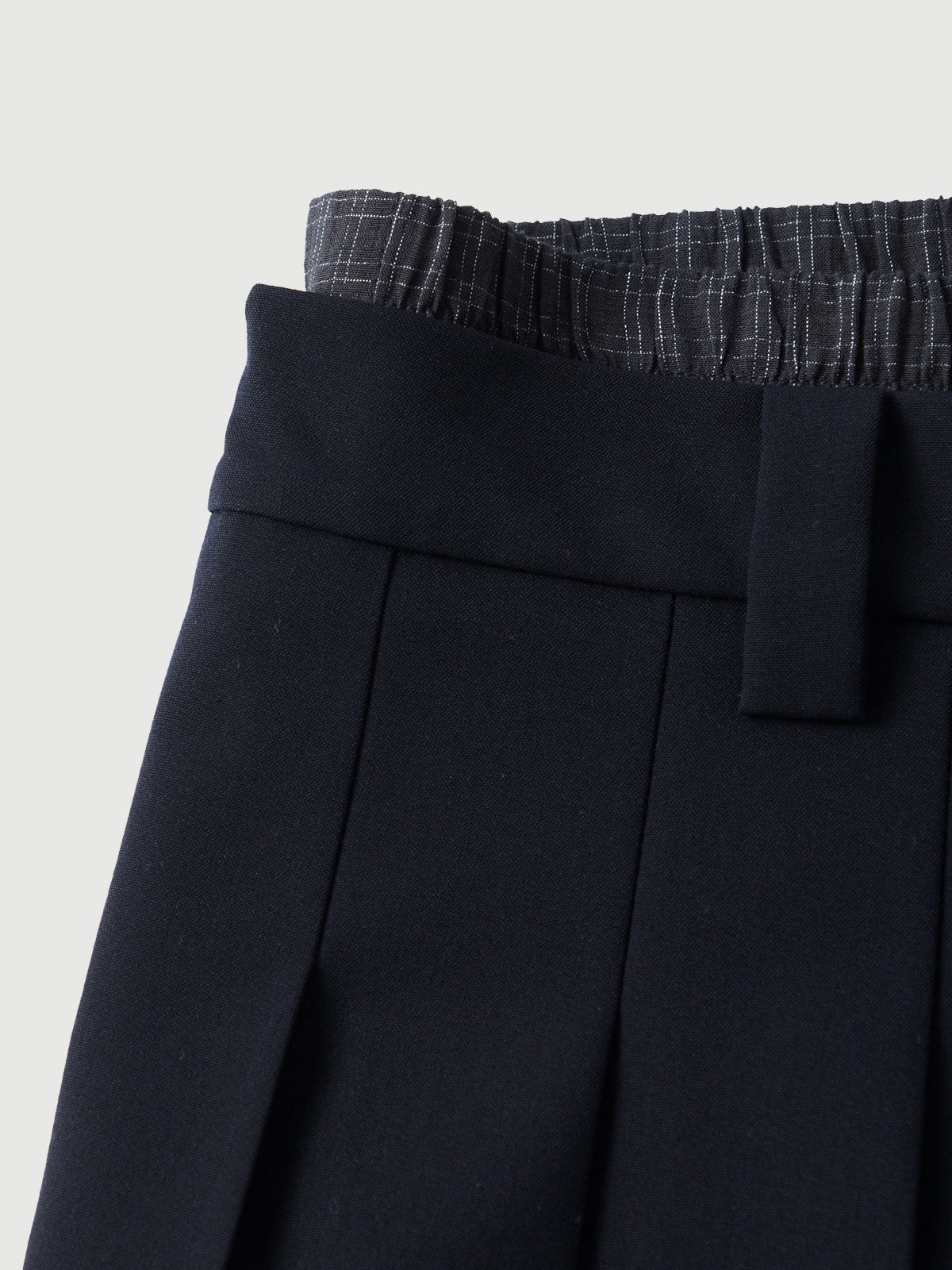 Elastic-Waist Pleated Midi Skirt