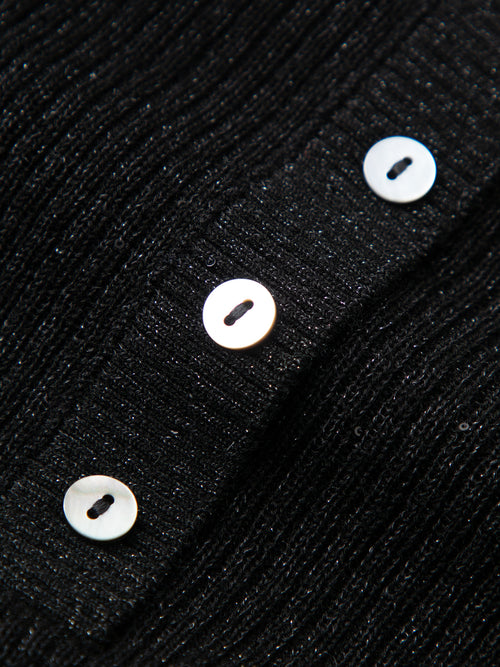 Load image 1 in gallery view. Crewneck Short-Sleeve Wool Top