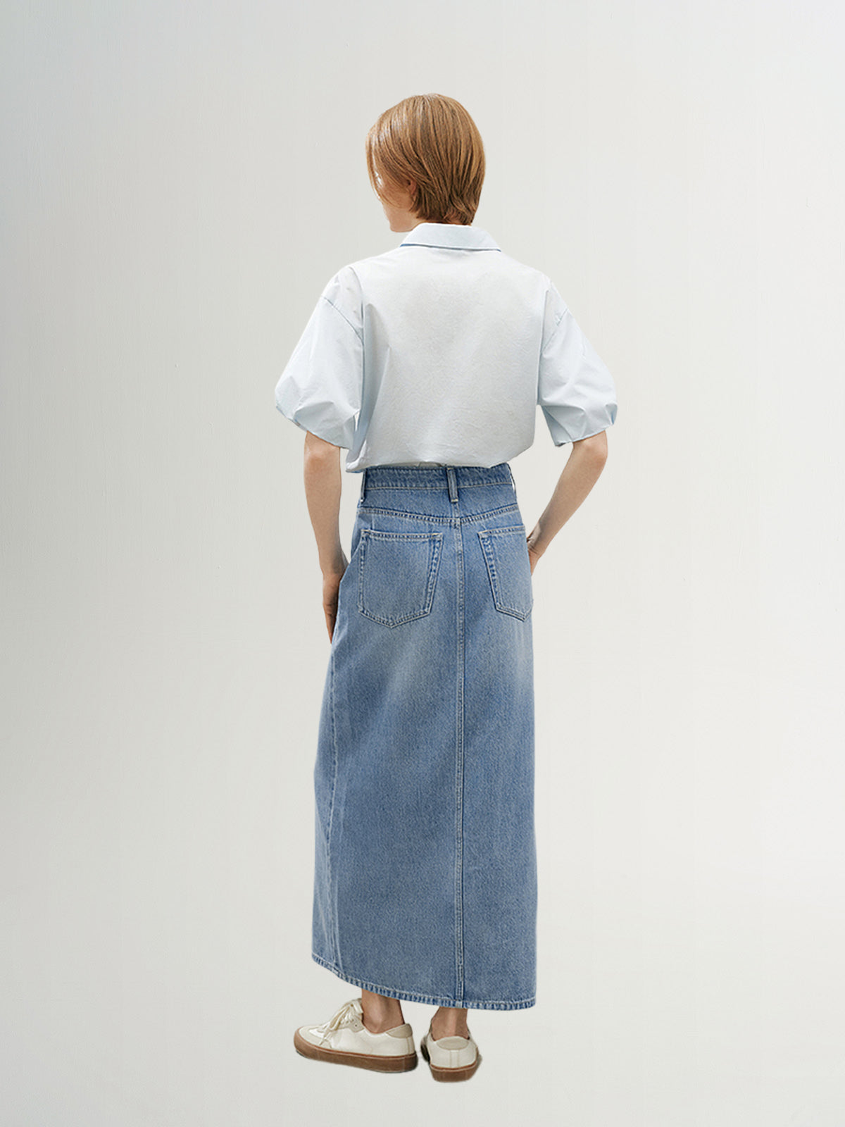 Puff Sleeves 100% Cotton Shirt