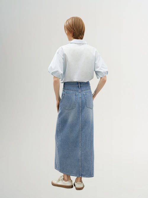 Load image 1 in gallery view. Puff Sleeves 100% Cotton Shirt