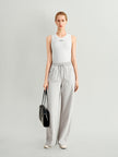 White U-Neck Sleeveless Tank