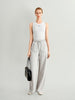 White U-Neck Sleeveless Tank
