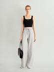 Black Square-Neck Sleeveless Tank