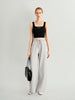 Black Square-Neck Sleeveless Tank