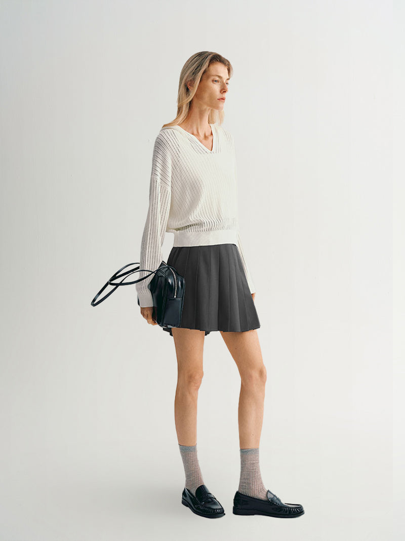 Pleated Mini Skirt