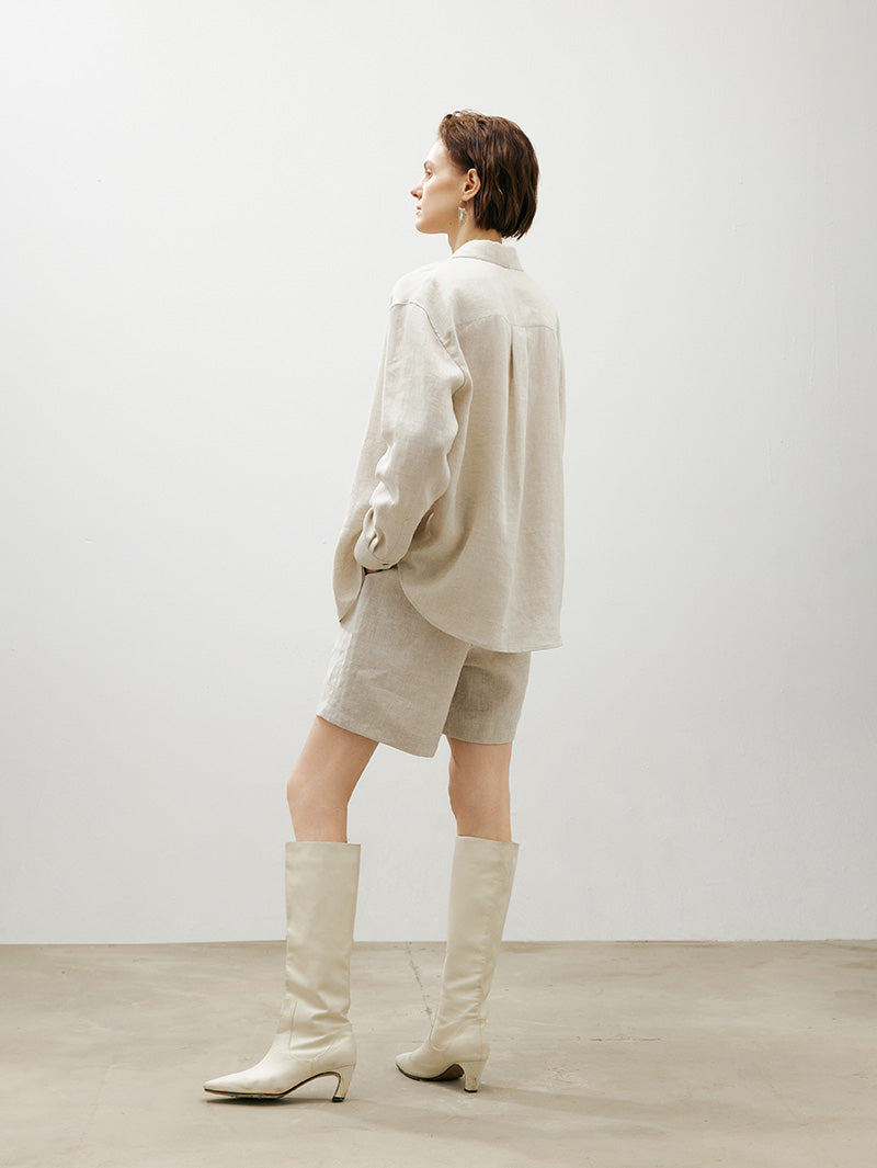 100% Linen Short Pants