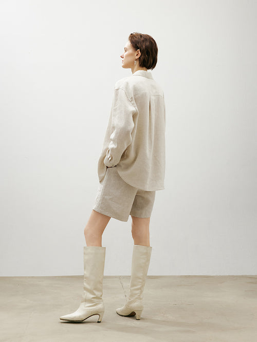 Load image 1 in gallery view. 100% Linen Short Pants