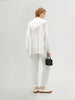 Lyocell-Linen Hooded Mid-Length Jacket