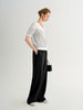 Lyocell Striped V-Neck Tee