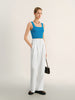 Sky Blue Square-Neck Sleeveless Tank