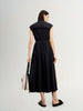 Gathered Sleeveless Pure Cotton Dress