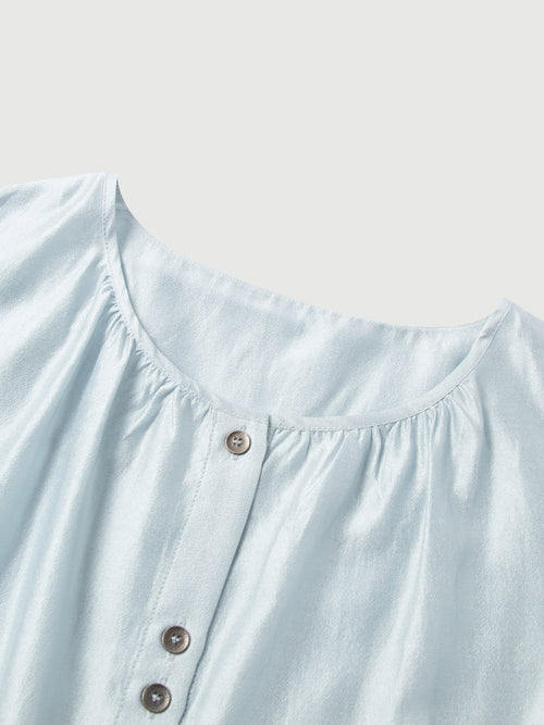 Load image 1 in gallery view. Acetate Sleeveless Top Adjustable Back Button