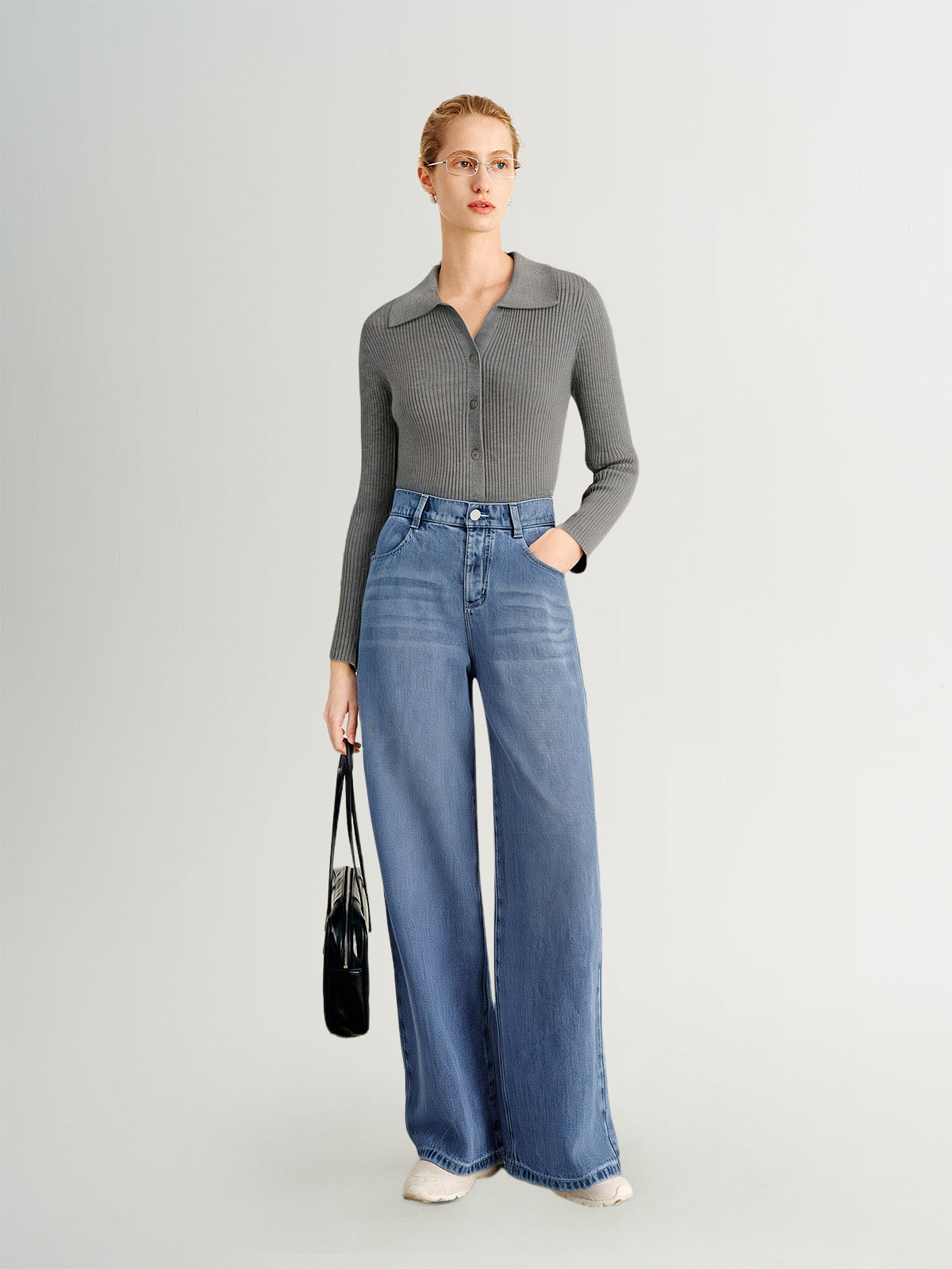 Vintage Blue Wide-Leg Jeans