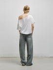 Asymmetric Cutout Oversized Tee