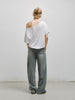 Asymmetric Cutout Oversized Tee