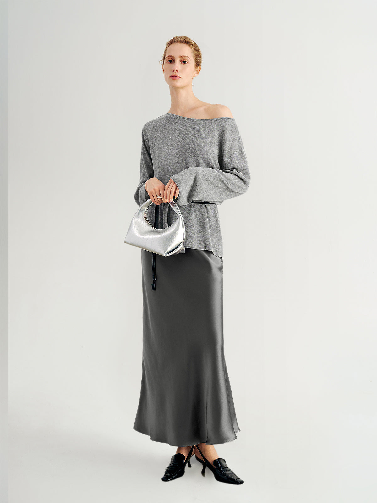 Triacetate Straight Maxi Skirt