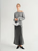 Triacetate Straight Maxi Skirt