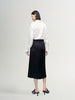 Pure Acetate Slit Midi Skirt