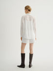 White Ramie Long-Sleeve Shirt