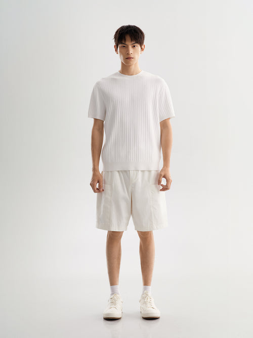 Load image 1 in gallery view. Men¡¯s Ribbed Vertical Stripe Knit Top