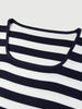 Striped Square-Neck Cropped T-Shirt