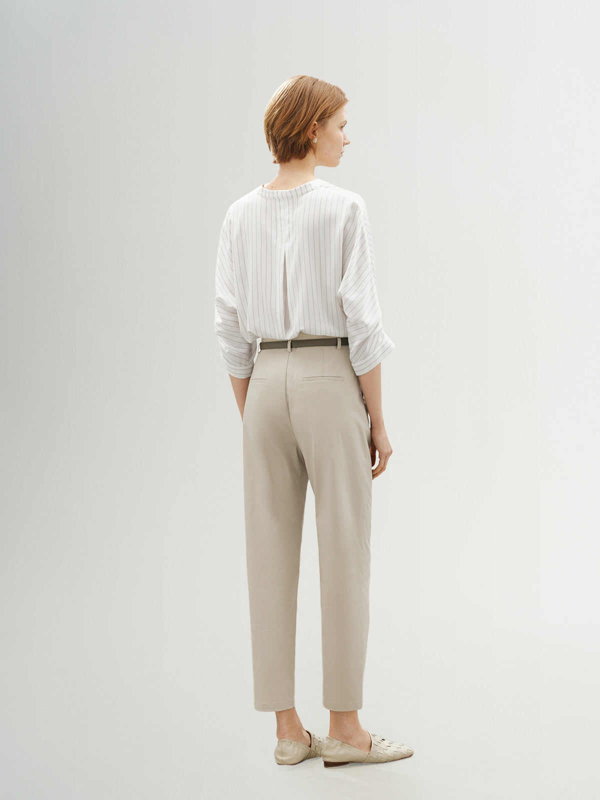 Cropped Lyocell Pants