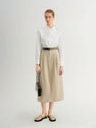 Khaki Midi Skirt