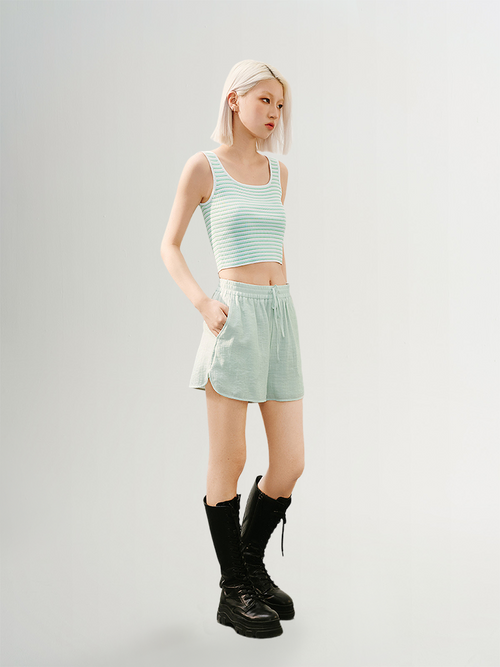 Load image 1 in gallery view. Cotton Drawstrings Short Pants