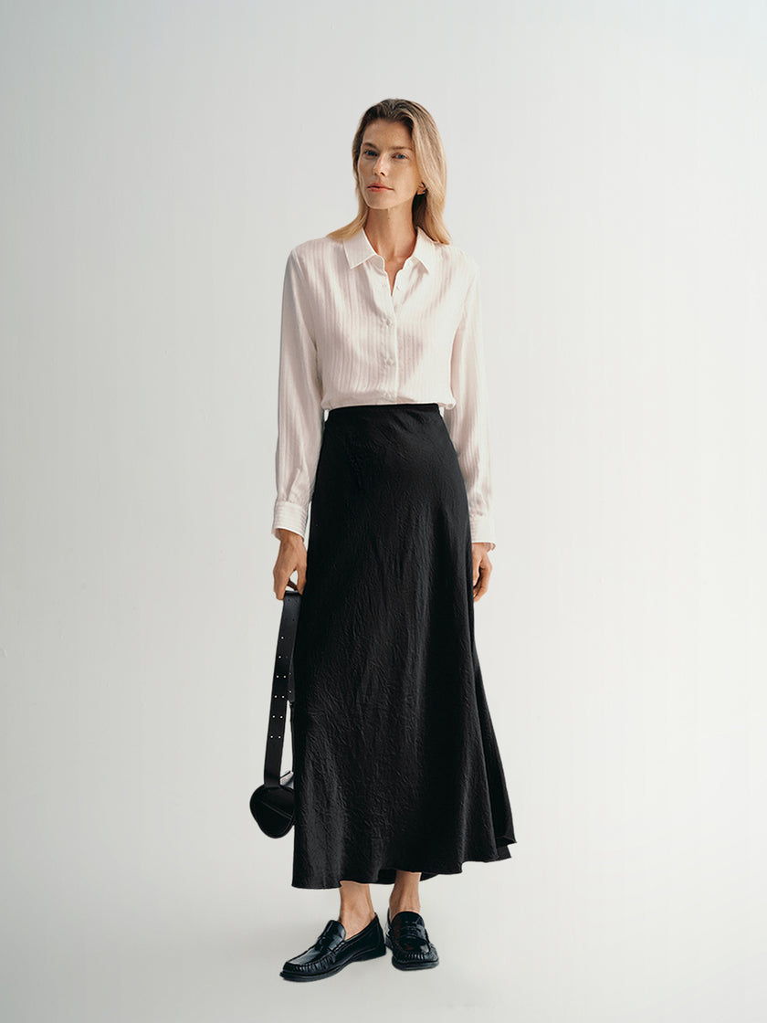 100% Silk Jacquard Shirt