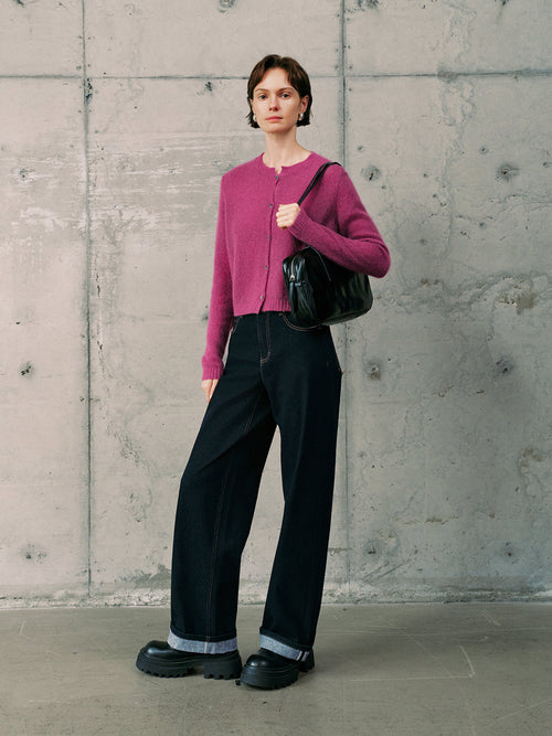 Load image 1 in gallery view. Silk-Cashmere Cardigan